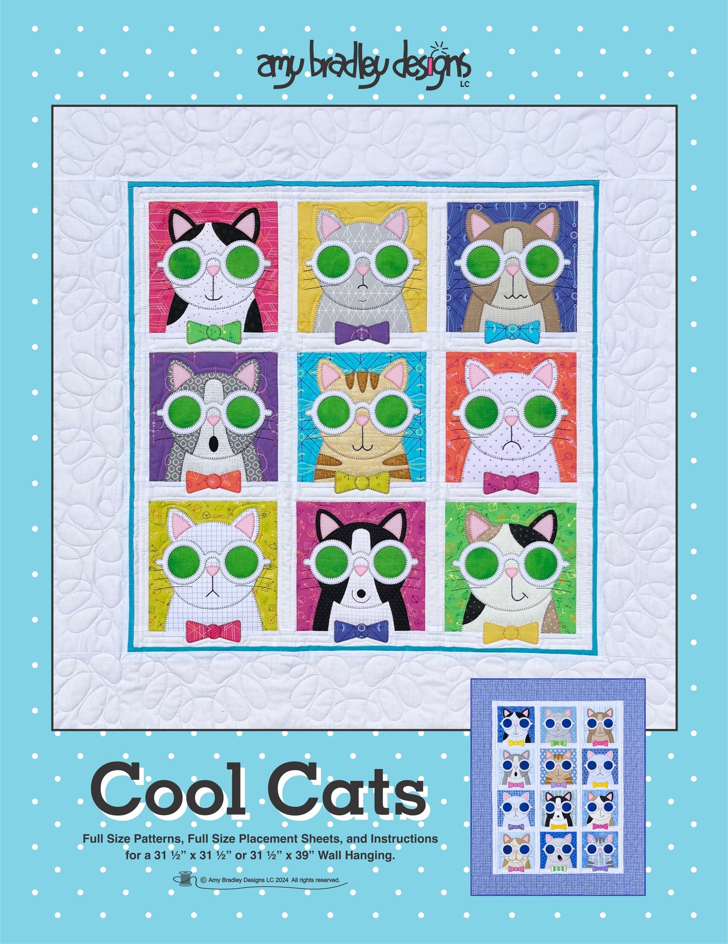 Cool Cats Pattern & Fabric Kit